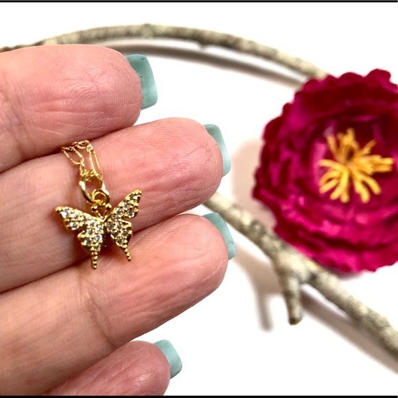 Butterfly Necklace, Dragonfly, Insect, Bee, Flower - Picture 6 of 10